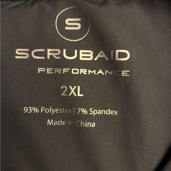 ScrubAid 2X full zip scrub jacket, charcoal, gray, lightweight - Picture 3 of 4